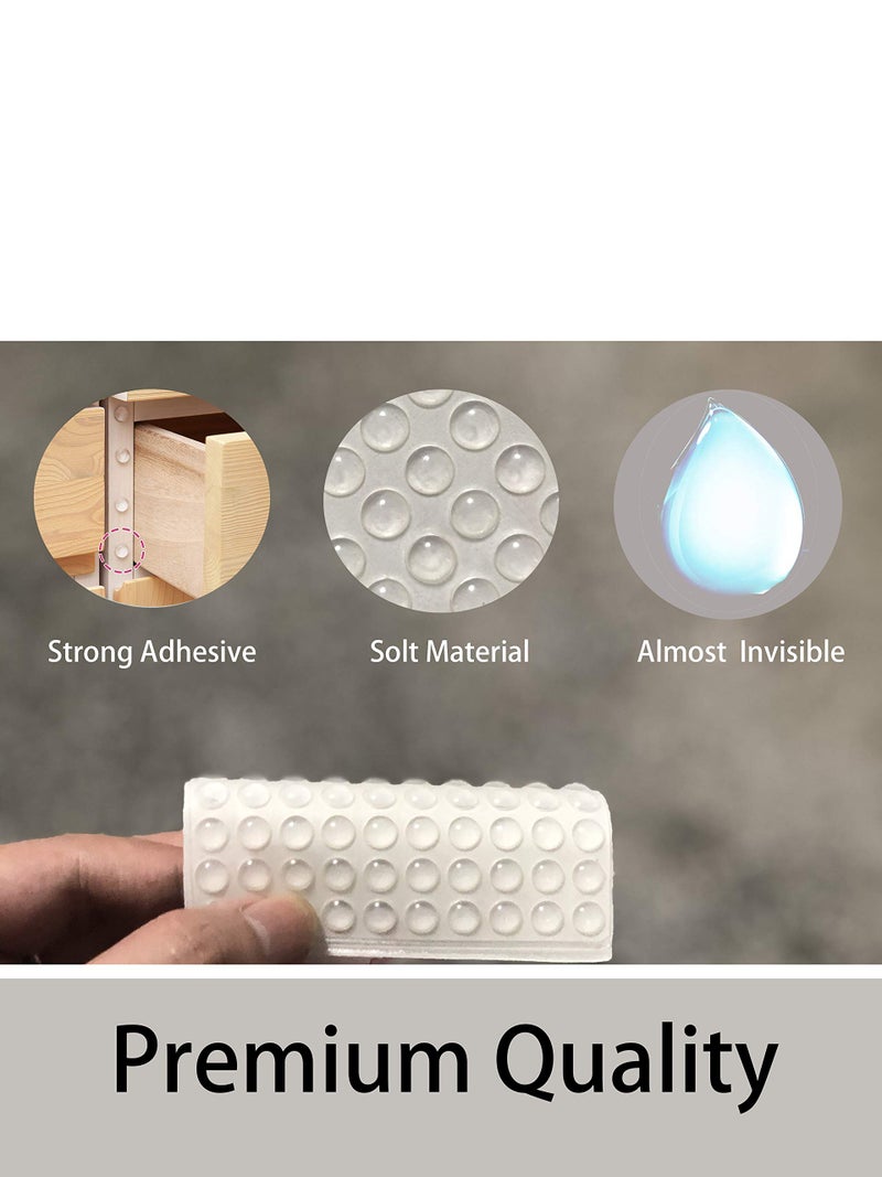 GaesQae Drawer Bumpers Pads,6mm*2mm Tiny Cabinet Door Bumpers,Cupboard Dots Self Adhesive Clear Rubber Feet Tiny Bumpons for Furniture Table Laptop 200pcs - Image 4